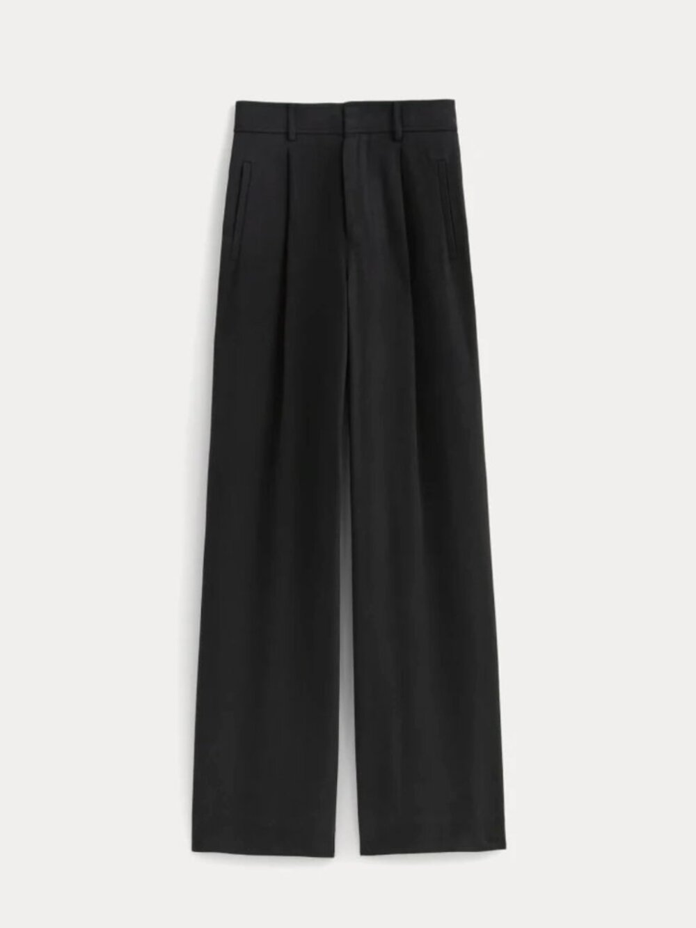 Everlane The Draper Pleated Pant in ButterSmooth Black Size 10 NWOT